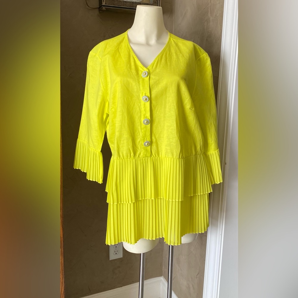 Multiples Linen/Cotton Women’s, blouse top, size L
